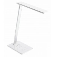 LED galda lampa Tritton, 6W, 340lm, AC220-240V, 4 līmeņi -CCT, bezvadu uzlāde, USB uzlāde, PF>0,5, RA>80, balta