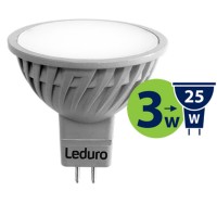LED spuldze 3W 120* GU5.3 250lm 3000K AC/DC12V LEDURO 