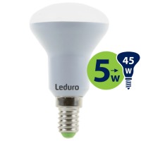LED spuldze R50 5W 400lm E14 180* 3000K 220-240V  LEDURO
