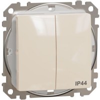 Slēdzis 1+1 bešs IP44 10AX Sedna Design