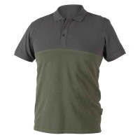 T-krekls Polo kokvilna tumši zaļa – asfalts URFT HOEGERT